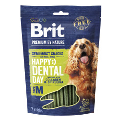Лакомство для собак Brit Premium Dental Snacks M 180 г (коллаген и спирулин)