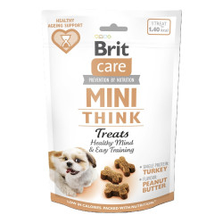 Ласощі Brit Care Mini Treats Think д/собак малих порід д/розумових здібностей індичка смак арахісове масло 50 г