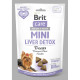 Ласощі Brit Care Mini Treats Liver Detox д/собак малих порід детокс печінки індичка смак чорниця 50 г