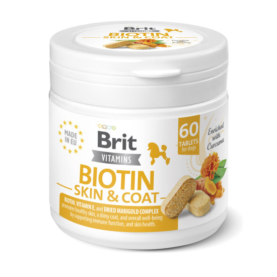 Вітаміни для собак Brit Vitamins Biotin Skin & Coat Care (60 шт.)