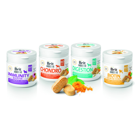 Вітаміни для собак Brit Vitamins Biotin Skin & Coat Care (60 шт.)