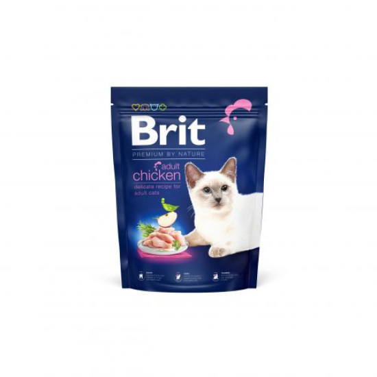Сухой корм для котов Brit Premium by Nature Cat Adult Chicken 300 г (курица)