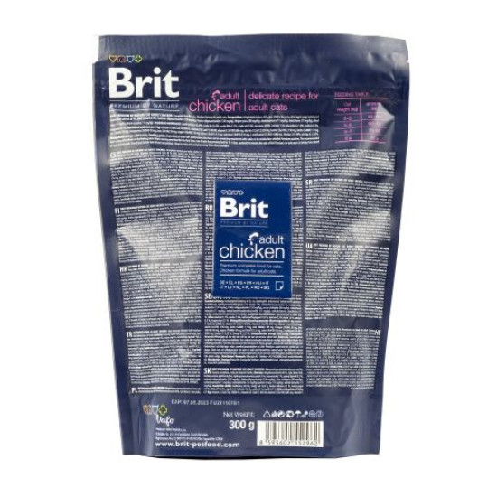 Сухой корм для котов Brit Premium by Nature Cat Adult Chicken 300 г (курица)