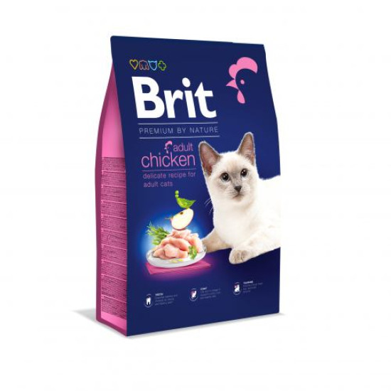 Сухой корм для котов Brit Premium by Nature Cat Adult Chicken 8 кг (курица) Сухой корм для котов Brit Premium by Nature Cat Adult Chicken 8 кг (курица)