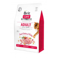 Brit Care Cat GF Adult Activity Support сухой корм для кошек 400 г - курица и индейка