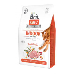 Сухий корм для котів, які мешкають в приміщенні Brit Care Cat GF Indoor Anti-stress 2 кг (курка) Сухий корм для котів, які мешкають в приміщенні Brit Care Cat GF Indoor Anti-stress 2 кг (курка)