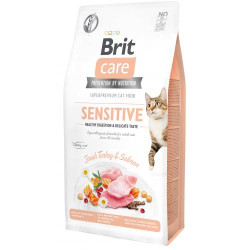 Сухий корм для вибагливих котів Brit Care Cat GF Sensitive HDigestion & Delicate Taste 7 кг (індичка і лосось) Сухий корм для вибагливих котів Brit Care Cat GF Sensitive HDigestion & Delicate Taste 7 кг (індичка і лосось)