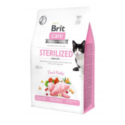 Сухий корм для стерилізованих котів з чутливим травленням Brit Care Cat GF Sterilized Sensitive 400 г (кролик) Сухий корм для стерилізованих котів з чутливим травленням Brit Care Cat GF Sterilized Sensitive 400 г (кролик)