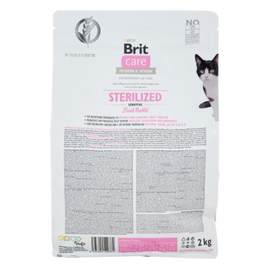 Сухий корм для стерилізованих котів з чутливим травленням Brit Care Cat GF Sterilized Sensitive 2 кг (кролик) Сухий корм для стерилізованих котів з чутливим травленням Brit Care Cat GF Sterilized Sensitive 2 кг (кролик)