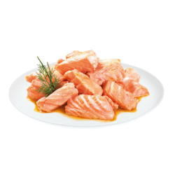 Вологий корм для котів Brit Premium Delicate Fillets in Gravy Salmon For Sterilised pouch 85 г - лосось