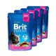 Вологий корм для котів Brit Premium pouch 4 x 100 г - курка та індичка Вологий корм для котів Brit Premium pouch 4 x 100 г - курка та індичка