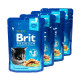 Вологий корм для кошенят Brit Premium pouch 4 x 100 г - курка Вологий корм для кошенят Brit Premium pouch 4 x 100 г - курка