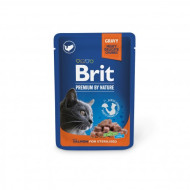 Влажный корм для котов Brit Premium Sterilised pouch 100 г - лосось Влажный корм для котов Brit Premium Sterilised pouch 100 г - лосось