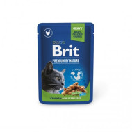 Вологий корм для стерилізованих котів Brit Premium Cat Chicken Slices for Sterilised pouch 100 г (шматочки курки) Вологий корм для стерилізованих котів Brit Premium Cat Chicken Slices for Sterilised pouch 100 г (шматочки курки)