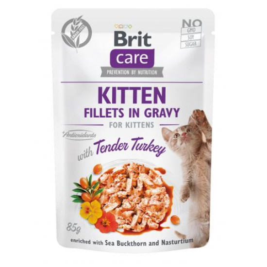 Влажный корм для котят Brit Care Cat pouch 85 г (индейка) Влажный корм для котят Brit Care Cat pouch 85 г (индейка)