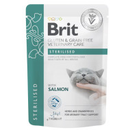 Влажный корм Brit GF VetDiet Care Sterilised pouch 85 г - лосось Влажный корм Brit GF VetDiet Care Sterilised pouch 85 г - лосось