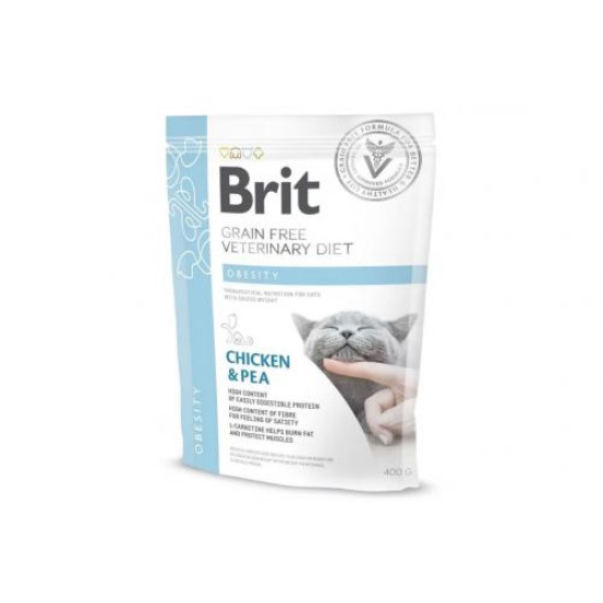 Сухой корм для кошек, для снижения веса Brit GF Veterinary Diet Obesity 400 г (курица)