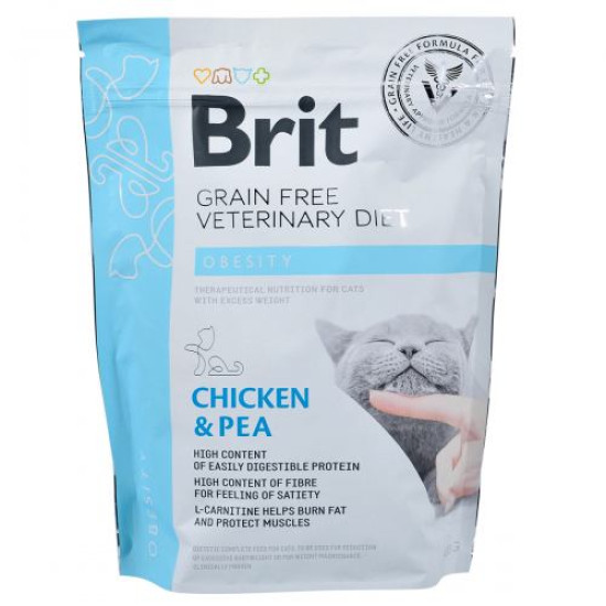 Сухой корм для кошек, для снижения веса Brit GF Veterinary Diet Obesity 400 г (курица)