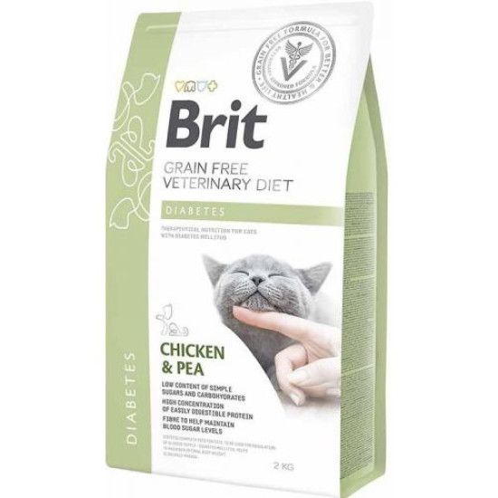 Сухой корм для кошек, при сахарном диабете Brit GF Veterinary Diet Diabetes 2 кг (курица) Сухой корм для кошек, при сахарном диабете Brit GF Veterinary Diet Diabetes 2 кг (курица)