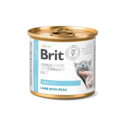 Brit VetDiets Obesity вологий корм для котів 200 г - ягня та горох