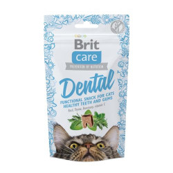 Ласощі для котів Brit Care Functional Snack Dental 50 г (для зубів) Ласощі для котів Brit Care Functional Snack Dental 50 г (для зубів)