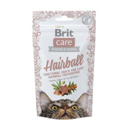 Ласощі для котів Brit Care Functional Snack Hairball 50 г (для виведення шерсті) - качка, жовтий горох
