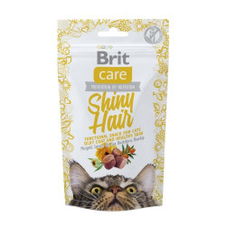 Лакомство для кошек Brit Care Functional Snack Shiny Hair 50 г (для кожи и шерсти)