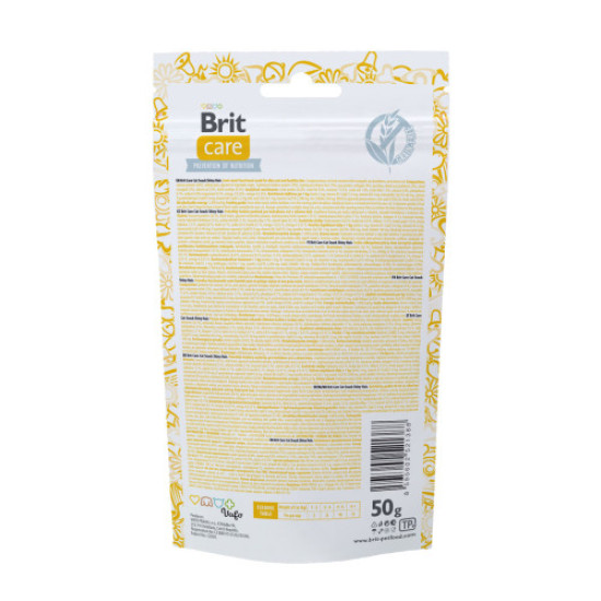 Лакомство для кошек Brit Care Functional Snack Shiny Hair 50 г (для кожи и шерсти)
