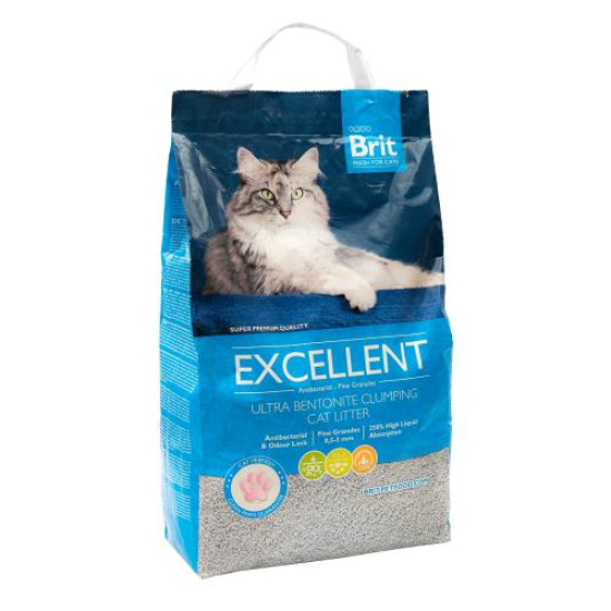 Наполнитель туалета для кошек Brit Fresh Excellent, 5 кг (бентонитовый)