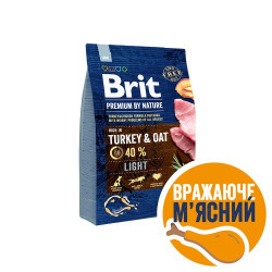 Сухой корм для собак с лишним весом Brit Premium Light 3 кг (индейка) Сухой корм для собак с лишним весом Brit Premium Light 3 кг (индейка)