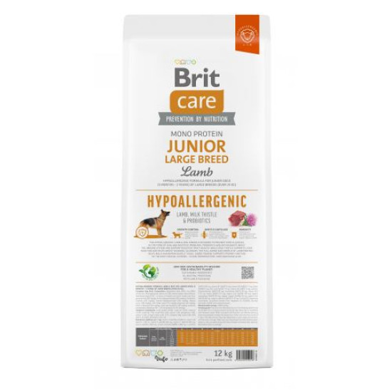 Сухий корм для цуценят великих порід Brit Care Dog Hypoallergenic Junior Large Breed (ягня) 12 кг Сухий корм для цуценят великих порід Brit Care Dog Hypoallergenic Junior Large Breed (ягня) 12 кг