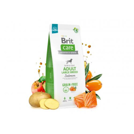 Brit Care Grain-free Adult Large Breed сухой корм для собак 12 кг - лосось