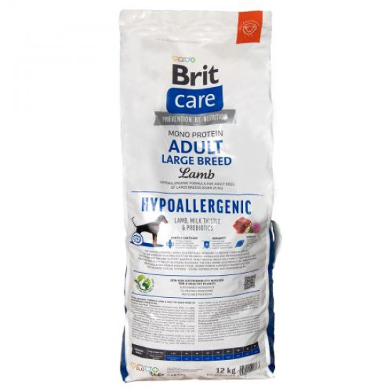 Cухой корм для собак больших пород гипоаллергенный Brit Care Hypoallergenic Large Breed Adult 12 кг (ягненок)