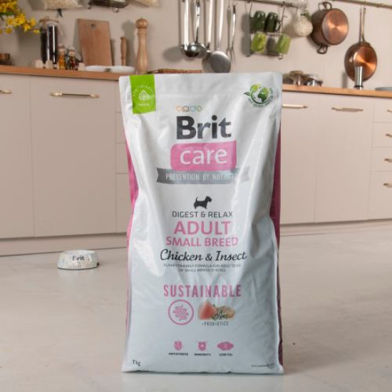 Сухой корм для собак малых пород Brit Care Dog Sustainable 7 кг (курица и насекомые) Сухой корм для собак малых пород Brit Care Dog Sustainable 7 кг (курица и насекомые)