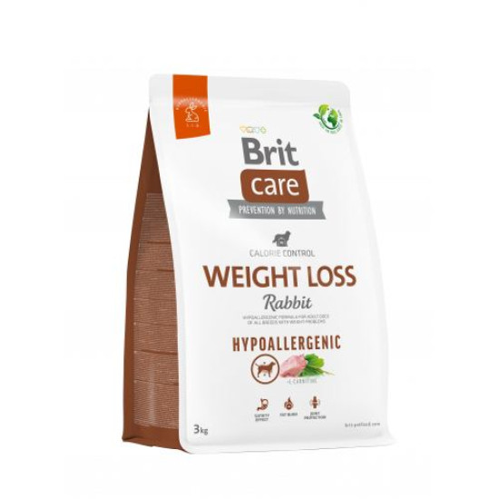 Brit Care Hypoallergenic Weight Loss сухой корм для собак 3 кг - кролик