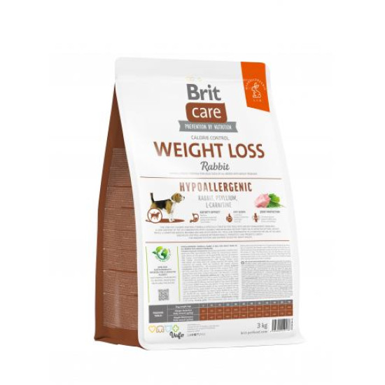 Brit Care Hypoallergenic Weight Loss сухой корм для собак 3 кг - кролик