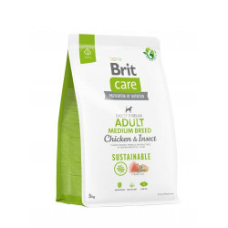 Сухий корм для собак середніх порід Brit Care Dog Sustainable Adult Medium Breed| (курка та комахи) 3 кг Сухий корм для собак середніх порід Brit Care Dog Sustainable Adult Medium Breed| (курка та комахи) 3 кг