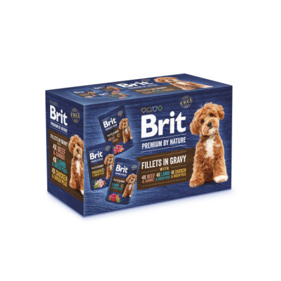 Набір вологого корму для собак Brit Premium By Nature 85 г х 12 шт - асорті Набір вологого корму для собак Brit Premium By Nature 85 г х 12 шт - асорті
