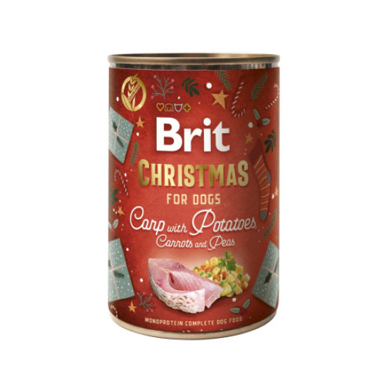 Brit Christmas вологий корм для собак 400 г - короп та картопля Brit Christmas вологий корм для собак 400 г - короп та картопля