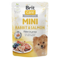 Вологий корм для собак Brit Care Mini pouch 85 g філе в соусі (лосось та кролик)
