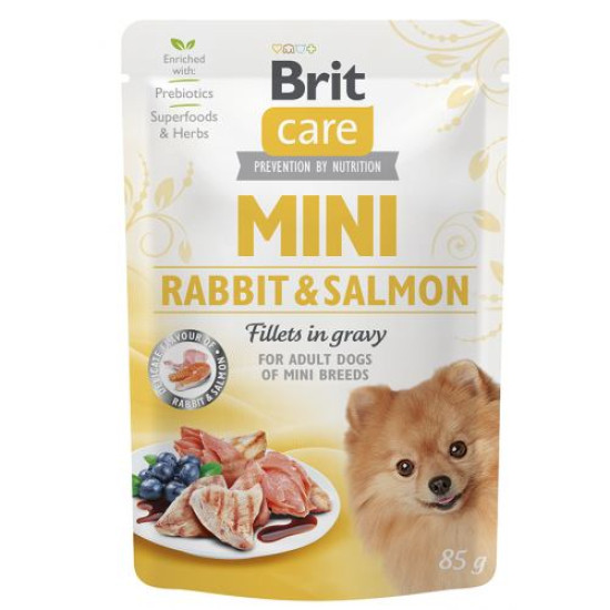 Влажный корм для собак Brit Care Mini pouch 85 g филе в соусе (лосось и кролик) Влажный корм для собак Brit Care Mini pouch 85 g филе в соусе (лосось и кролик)