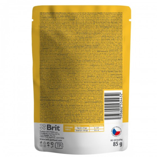 Влажный корм для собак Brit Care Mini pouch 85 g филе в соусе (лосось и кролик) Влажный корм для собак Brit Care Mini pouch 85 g филе в соусе (лосось и кролик)