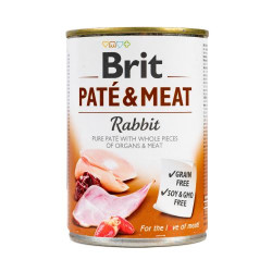 Brit Care Pate&Meat влажный корм для собак 400 г - кролик