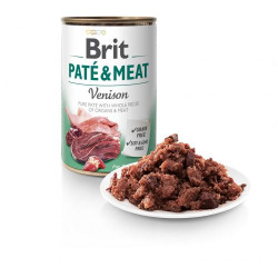 Влажный корм для собак Brit Pate & Meat Venison 400 г (курица и оленина)