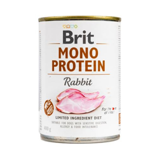 Влажный корм для собак Brit Mono Protein Rabbit 400 г (кролик) Влажный корм для собак Brit Mono Protein Rabbit 400 г (кролик)