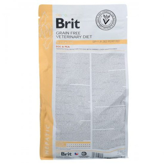 Сухой корм для собак, при заболеваниях печени Brit GF Veterinary Diet Dog Hepatic 2 кг (яйцо)