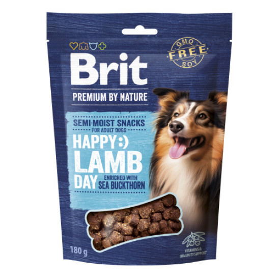 Ласощі для cобак Brit Premium Semi-moist Snacks 180 г - ягня та обліпиха Ласощі для cобак Brit Premium Semi-moist Snacks 180 г - ягня та обліпиха