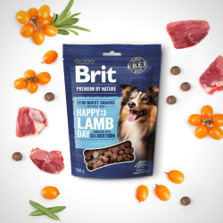 Ласощі для cобак Brit Premium Semi-moist Snacks 180 г - ягня та обліпиха Ласощі для cобак Brit Premium Semi-moist Snacks 180 г - ягня та обліпиха