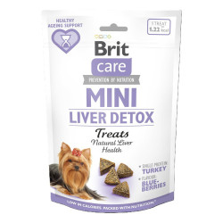 Ласощі Brit Care Mini Treats Liver Detox д/собак малих порід детокс печінки індичка смак чорниця 50 г
