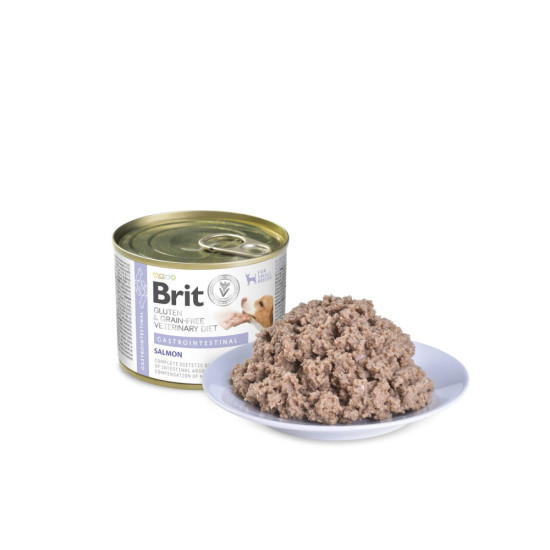 Корм вологий Brit VetDiet Gastrointestinal для собак при проблемах з травленням з лососем 200 г
